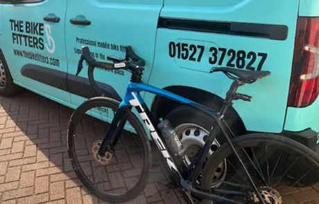 The Bike Fitters mobile bike fitting Van and bike